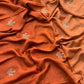 Pure munga silk ombré shaded saree with zardosi work