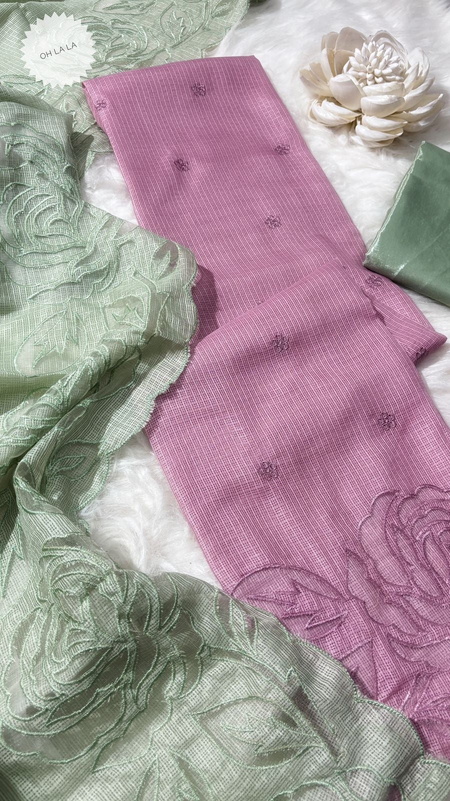 Beautiful kota doria salwar sets in pastels