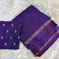 Beautiful soft viscous Russian silk saree with satin border (Prebooking)