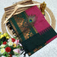 Gorgeous checked silk cotton sarees with solid temple border