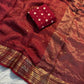 Beautiful russian viscous silk saree with checks