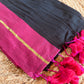 Pure authentic mul cotton saree with single zari line contrast border