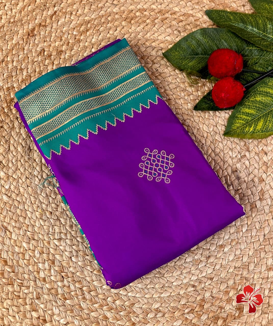Soft semi silk saree - kolam