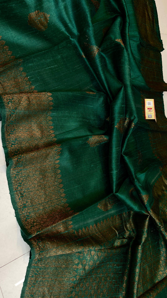 Raw Silk Saree with Banarasi weaves