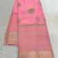 Pure chinon silk saree with daman work!
