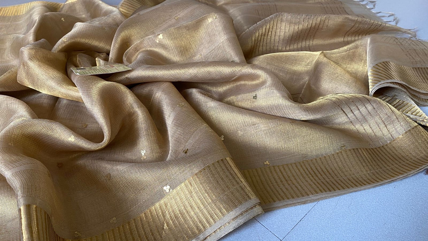 Pure Tissue tussar silk with sequins