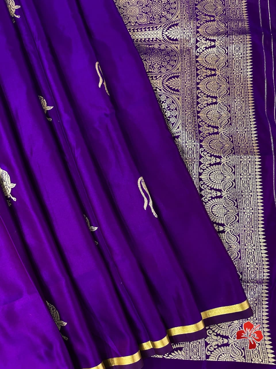 Beautiful semi satin silk saree with pichwai weavings