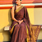 Beautiful semi Mysore silk saree with elephant weaving border
