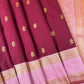Beautiful soft semi silk saree with contrast border