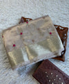 Beautiful semi Banarasi tissue silk embroidered saree