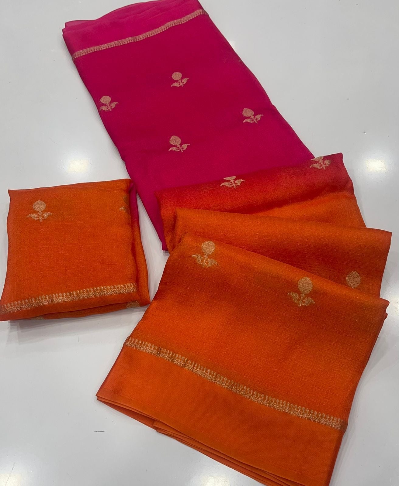 Beautiful ombré shaded khadi viscous saree