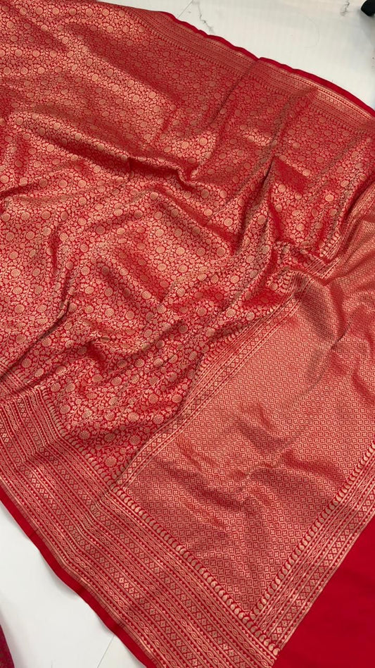 Beautiful heavy brocade katan silk sarees!