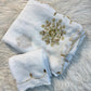 Soft two tone tissue silk with sequins and gotta patti work