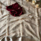 Viscous georgette with satin borders and round sequins buttas