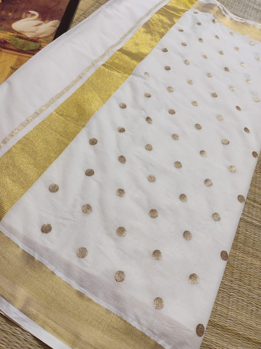 Kerala Cotton polka saree