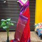 Semi kanchi silk saree with contrast border