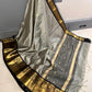 Beautiful semi katan Banarasi silk saree with contrast border