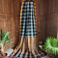 Beautiful pure authentic mul cotton saree with madras checks and woven border
