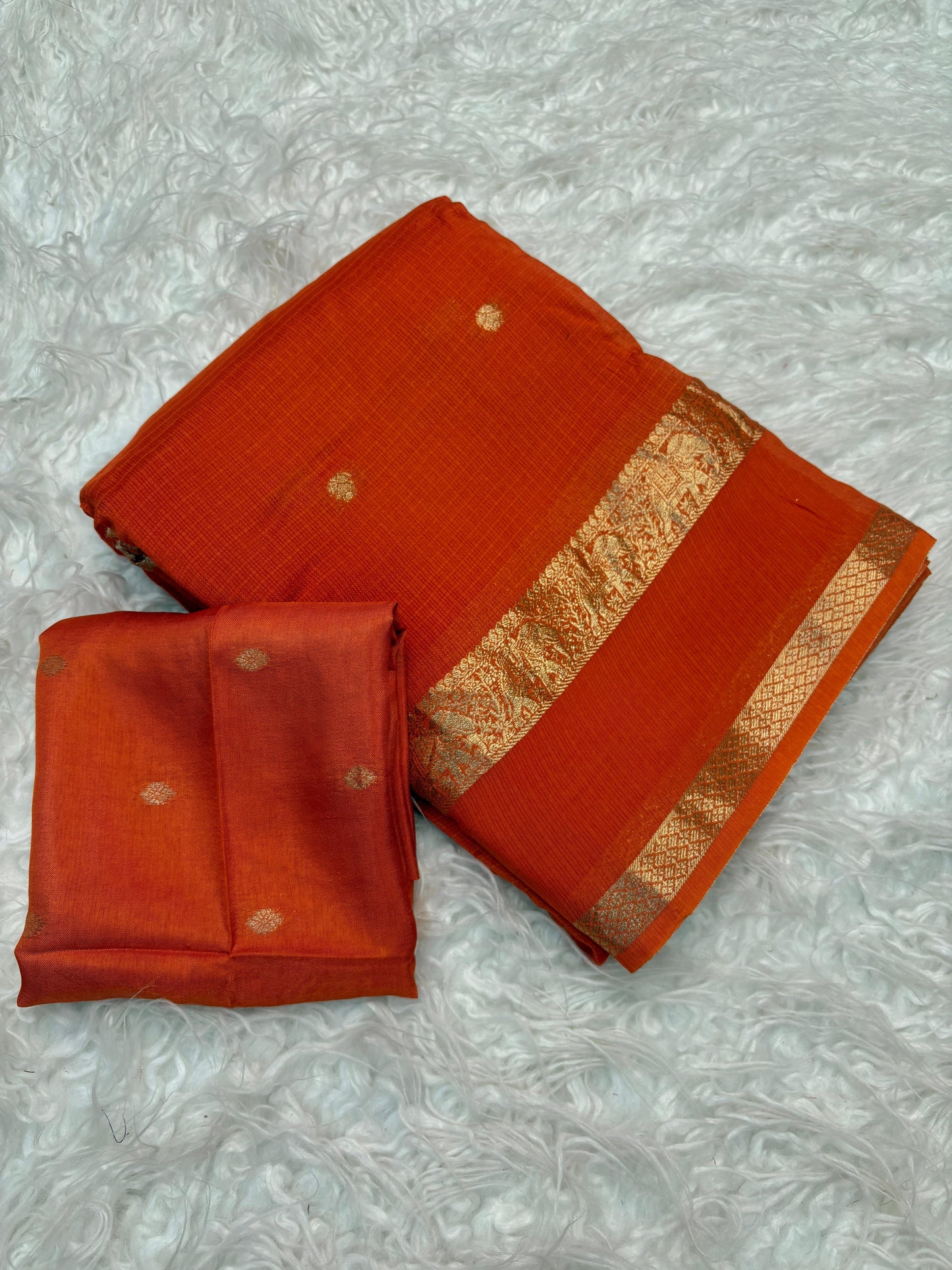 Beautiful viscose kota saree with dual jacquard border