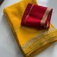 Beautiful viscous georgette saree with checks body and running blouse