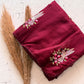 Premium kota doriya saree with multicolor thread embroidery and lace border