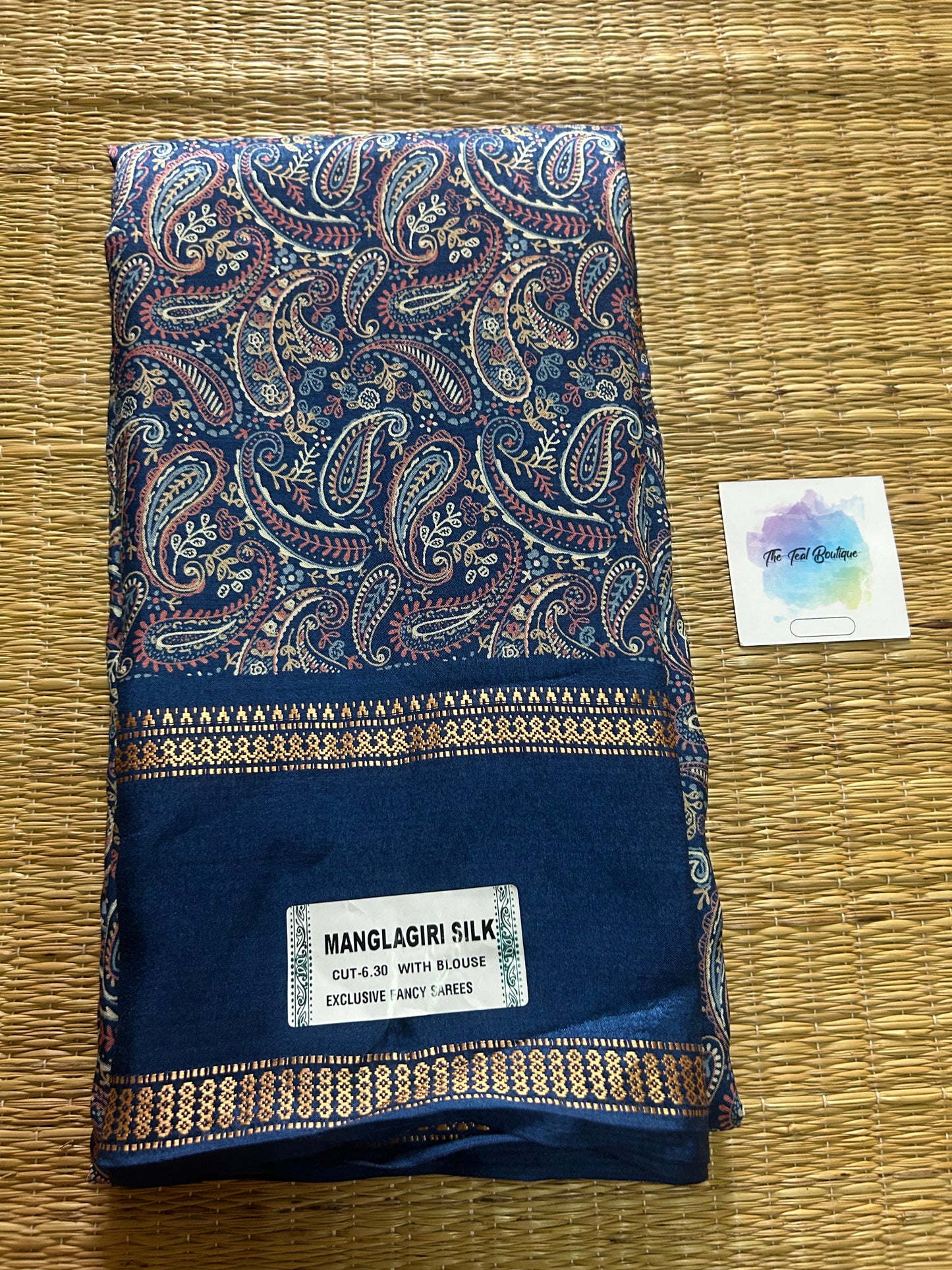 Fancy Mangalagiri saree with mango prints