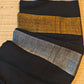 Linen sarees with gold silver zari stripes all over!