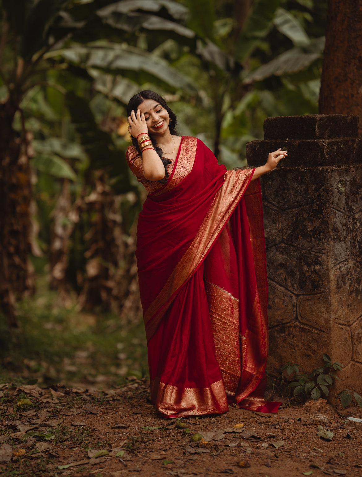 Soft Banarasi warm silk saree