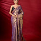 Mul tissue saree with lace border - 3