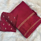 Beautiful soft viscous Russian silk saree with satin border (Prebooking)