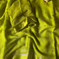 Viscous georgette with satin borders and round sequins buttas