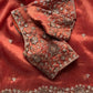 Beautiful soft organza crepe silk saree with handwork (Prebooking)