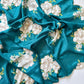 Floral chinon silk saree with embroidery
