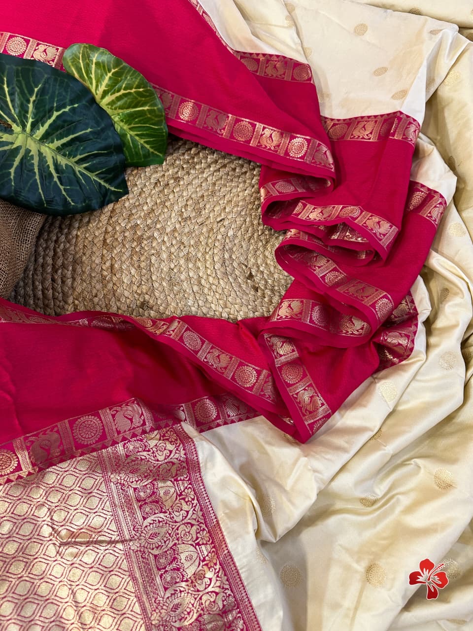 Soft semi silk saree - coin chakra