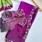 Dual tone shimmer chiffon saree