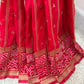 Banarasi semi Katan georgette saree with bandhini prints