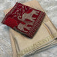 Beautiful viscous georgette checks saree in beige and red elephant blouse