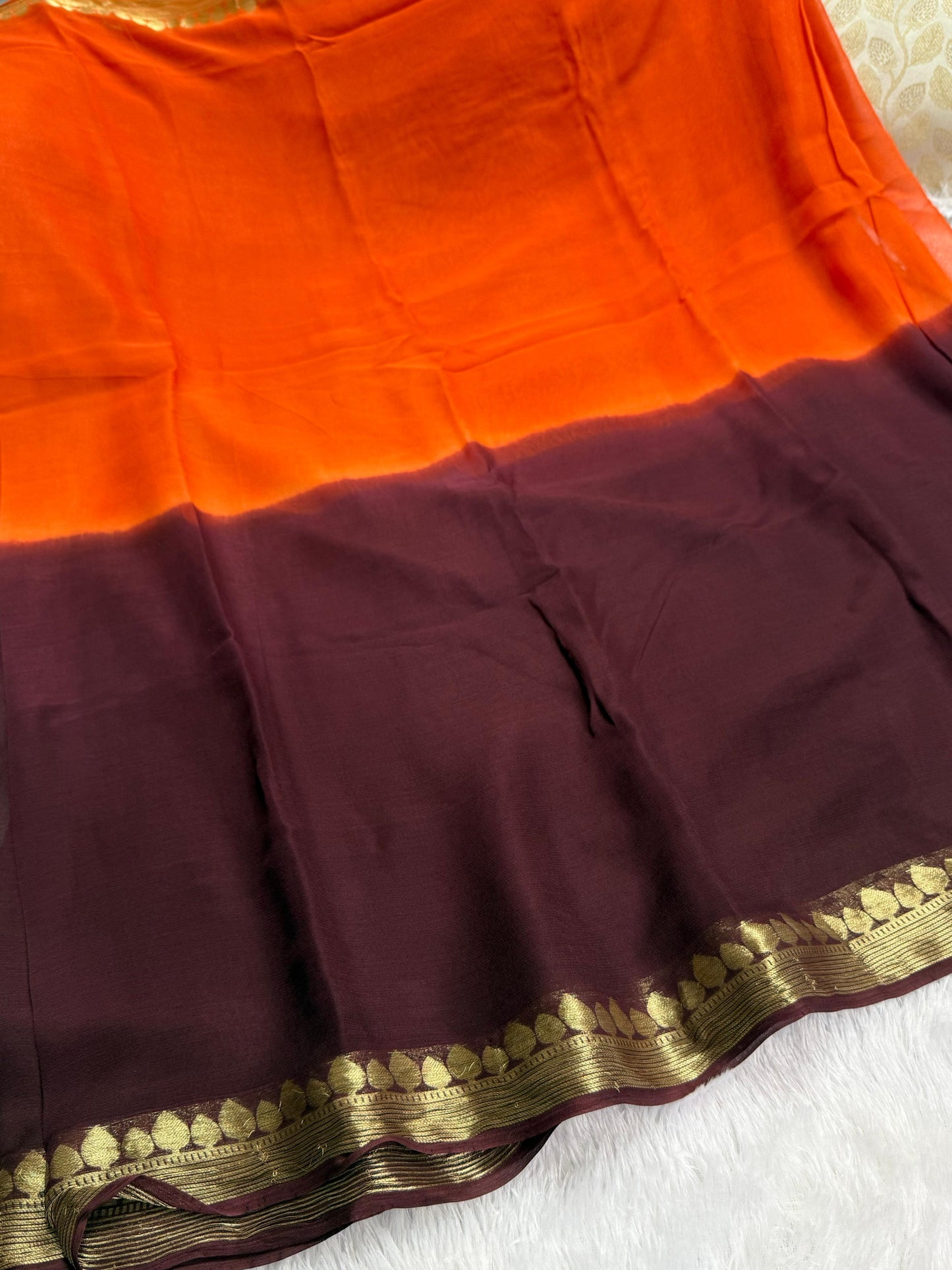 Beautiful soft viscous georgette shaded saree