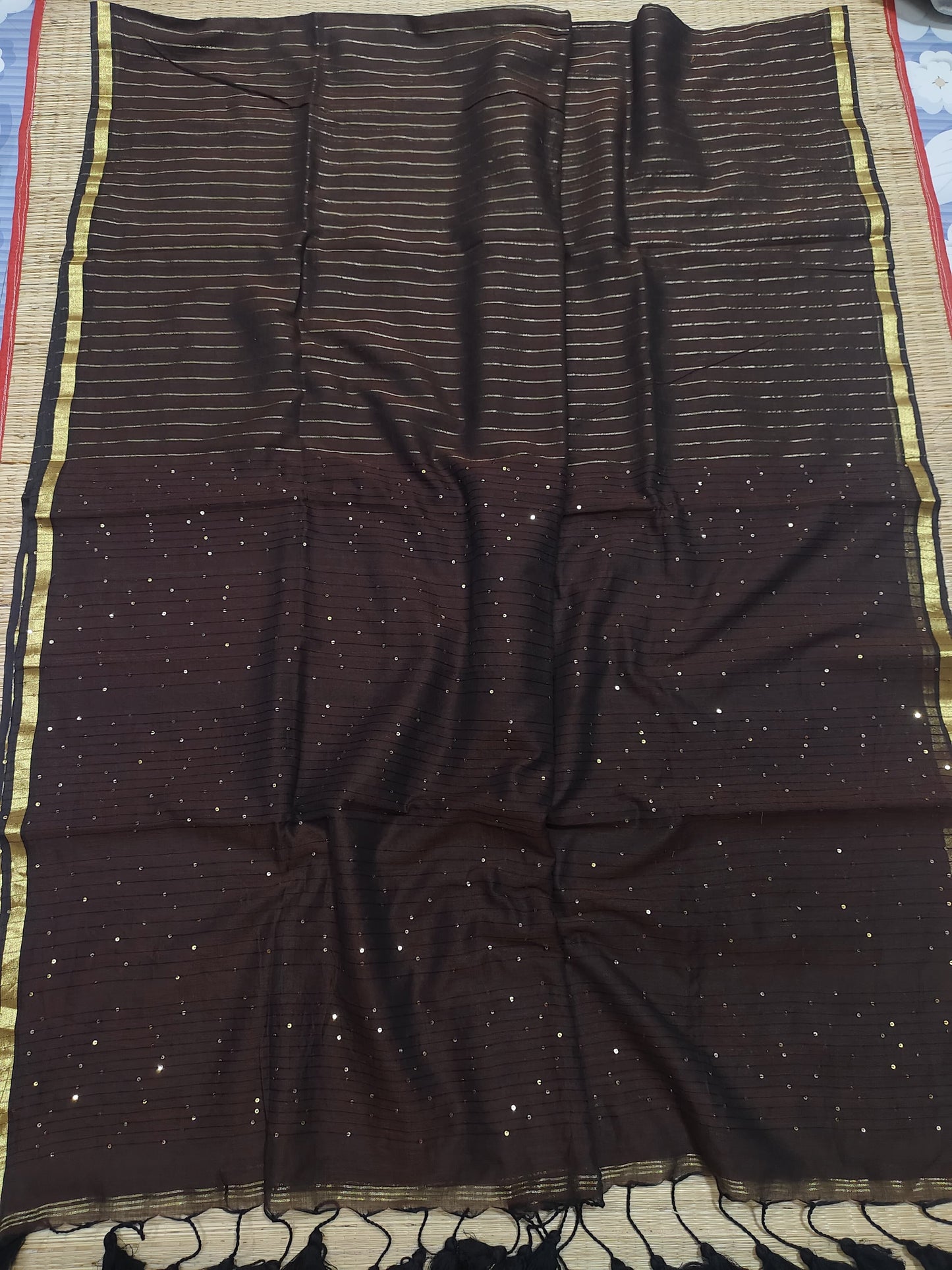 Pure cotton saree with zari stripes