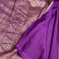 Pure khaddi handloom crepe chiffon antique brocade saree