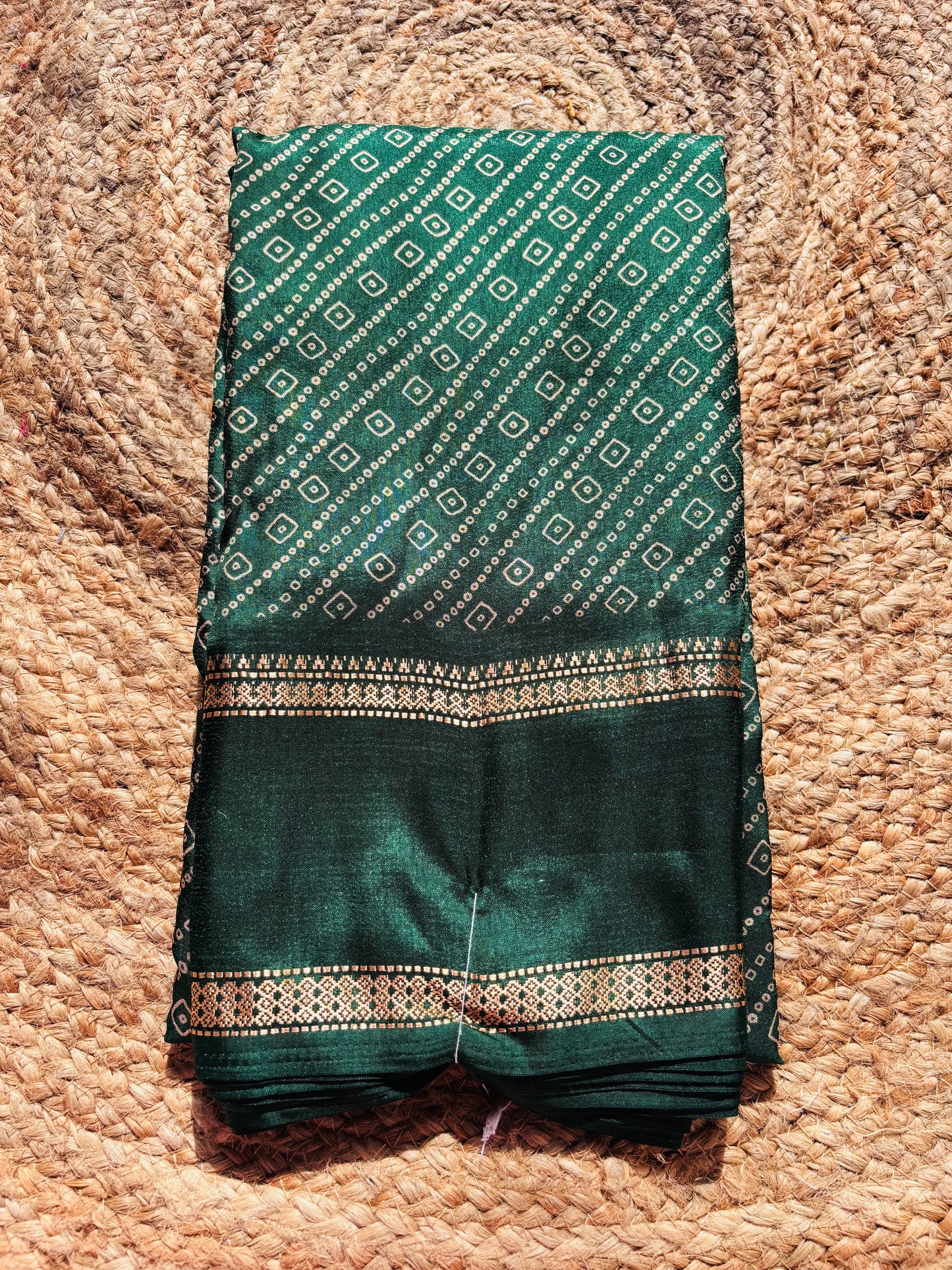 Fancy Mangalagiri saree with bandhini prints