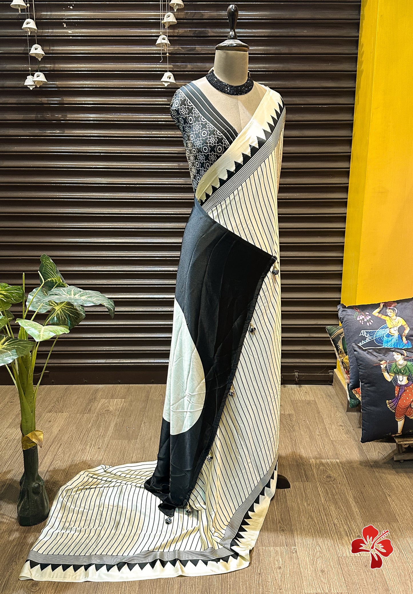 Semi gajji silk saree with running blouse