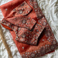 Beautiful soft organza crepe silk saree with handwork (Prebooking)