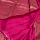 Pure khaddi handloom crepe chiffon antique brocade saree