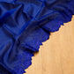 Pure organza silk saree with embroidery scallop border
