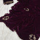 Beautiful heavy velvet saree with handwork