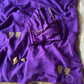 Mrunal Thakur inspired purple handwork organza saree