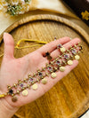 Beautiful coin star choker - dark red
