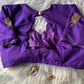 Mrunal Thakur inspired purple handwork organza saree