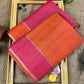Beautiful semi matka saree with small zari weavings in body and contrast border